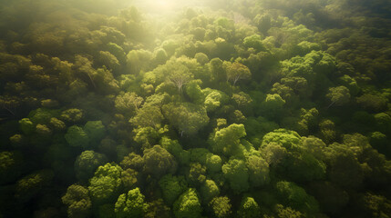 Fototapeta na wymiar green forest made with Generative AI