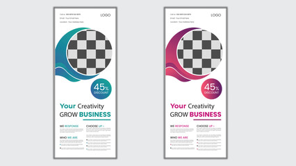creative business roll up banner design print .