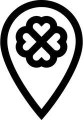 Transparent Location icon. Location isolated on transparent background.