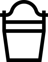 Transparent Bucket icon. Bucket isolated on transparent background.