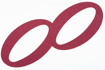 cut paper oval shape on a light background