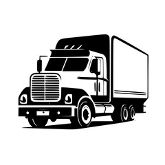 Truck - Minimalist and Flat Logo - Vector illustration
