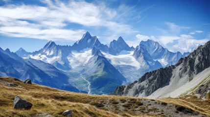Fototapeta na wymiar Schneebedeckte Berge 