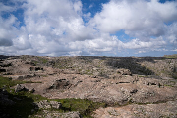 View of the rock massif Los Gigantes in Cordoba, Argentina, in a sunny day.	