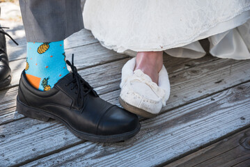 Bride and Groom Fun Foot Ware