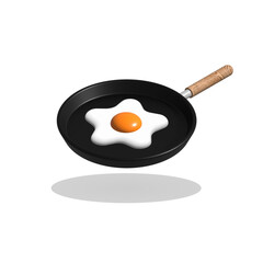 fried egg in a frying pan