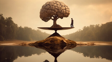 Human. Mental balance. Generative AI.