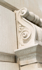 decorative stone finial close up