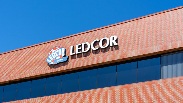 Ledcor logo sign on the office building in San Diego, CA, USA, July 9, 2022. Ledcor Group of Companies is a construction company operating primarily in Canada and United States.