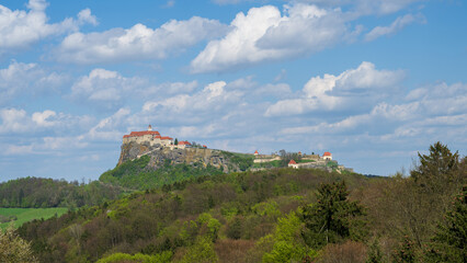 Fototapeta na wymiar The Riegersburg castle surrounded by a beautiful landscape