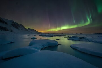 Naklejka premium northern lights of norway