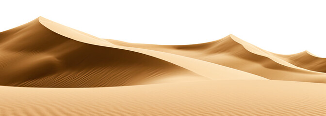 Sand dunes isolated on transparent background - Generative AI - 595382272