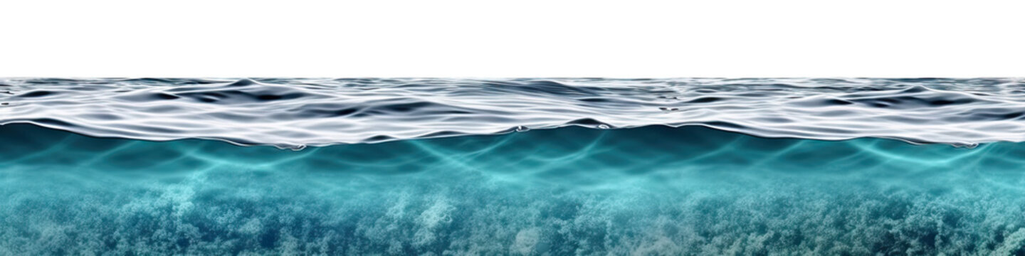 Ocean isolated on transparent background - Generative AI