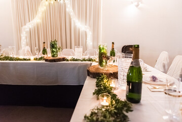 Side View of Bridal Party Table
