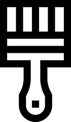 Transparent Brush icon. Brush isolated on transparent background.
