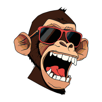 Ape Wearing Sunglasses