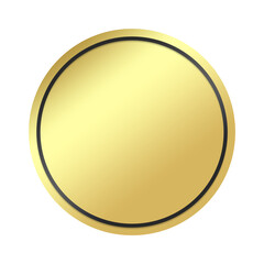 gold banner black circle frame and dot