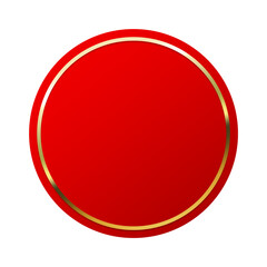 red banner gold circle frame and dot