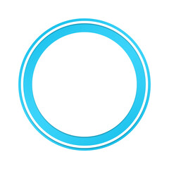 blue banner circle frame and dot