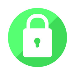 green lock icon