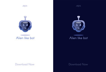 Next generation AI logos vector illustrations and chat bots.