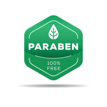 (Paraben free) label sign, vector illustration.