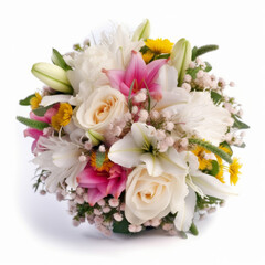 Obraz na płótnie Canvas Wedding floral bouquet. Illustration AI Generative