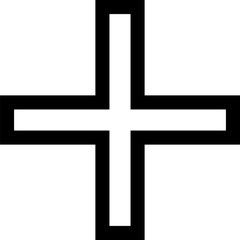 Transparent Greek Cross icon. Greek Cross isolated on transparent background.