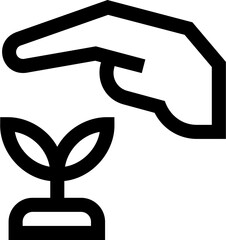 Transparent Planting icon. Planting isolated on transparent background.