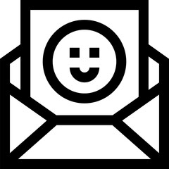 Transparent Mail icon. Mail isolated on transparent background.