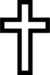 Transparent Latin Cross icon. Latin Cross isolated on transparent background.