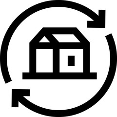 Transparent House icon. House isolated on transparent background.