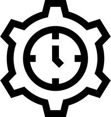 Transparent Time Management icon. Time Management isolated on transparent background.