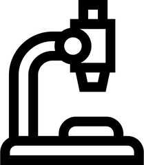 Transparent Microscope icon. Microscope isolated on transparent background.