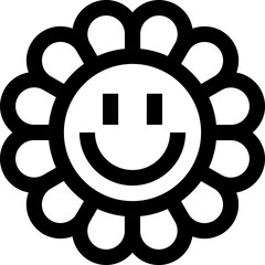 Transparent Flower icon. Flower isolated on transparent background.