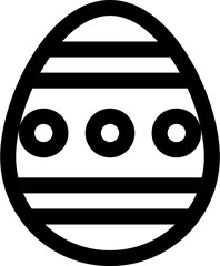 Transparent Easter Egg icon. Easter Egg isolated on transparent background.