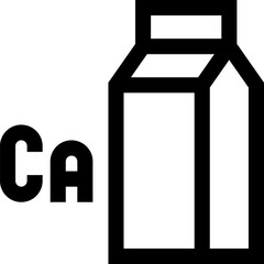 Transparent Calcium icon. Calcium isolated on transparent background.