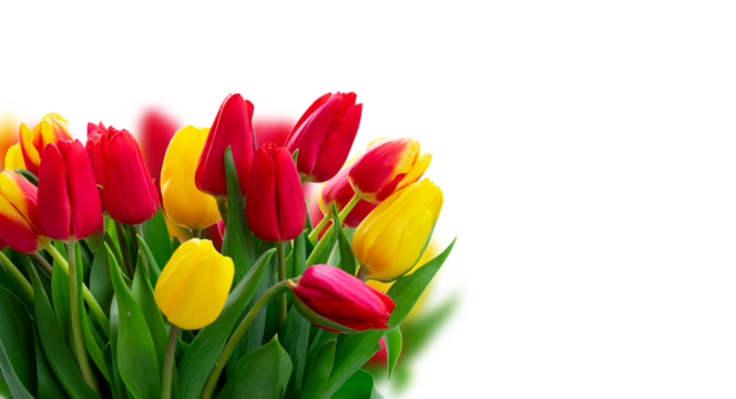 fresh tulips flowers