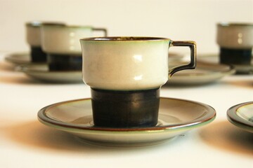 Stoneware coffee cup from the 1970s. Design Jens H. Quistgaard. Denmark.
