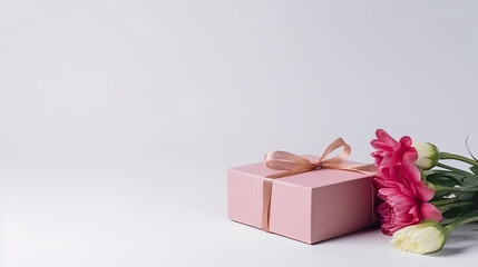 Mother's day background with flowers. Illustration AI Generative.