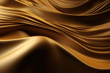 Gold Silk Waves Background.