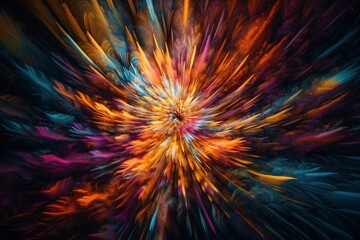 beautiful colorful illustration from different colors, optimal as background image created with Generative AI technology