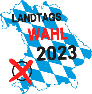 The 2023 Bavarian state election isolated on transparent background