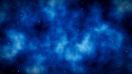 Blue space nebula background