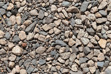 area of gravel and pebbles texture