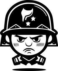 Military - Minimalist and Flat Logo - Vector illustration