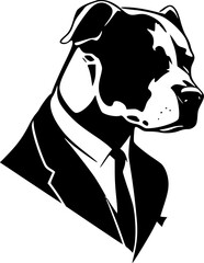 Pitbull - Minimalist and Flat Logo - Vector illustration