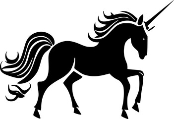 Obraz premium Unicorns | Minimalist and Simple Silhouette - Vector illustration