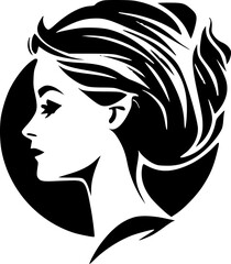 Woman | Black and White Vector illustration