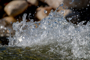 Photograph of the waters of the river. Still water with high shutter speed of the camera....